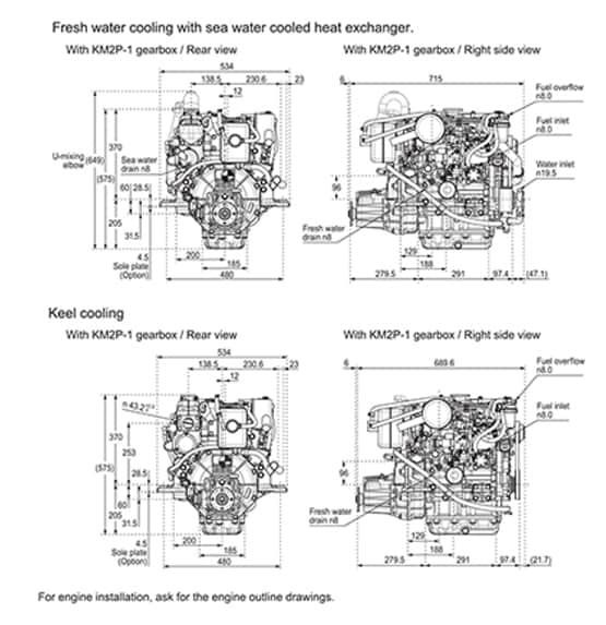 Yanmar 3-Cylinder Marine Diesel Engine Gearboxes