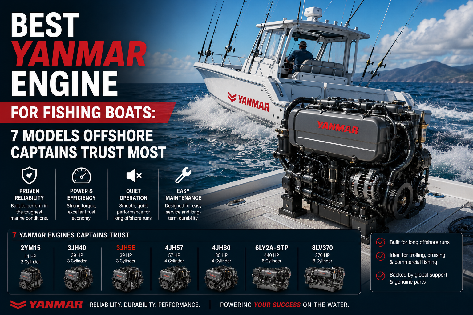 Best Yanmar Engine for Fishing Boats 7 Models Offshore Captains Trust Most
