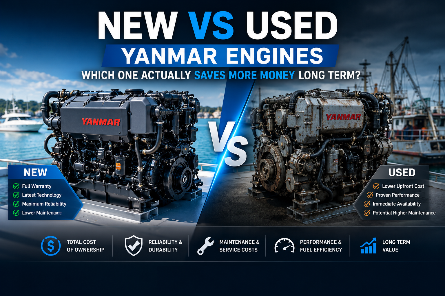 New vs Used Yanmar Engines