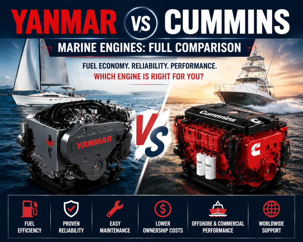 Yanmar vs Cummins Marine Engines Full Comparison