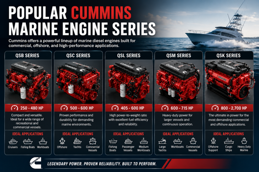 Popular Cummins Marine Engine Series