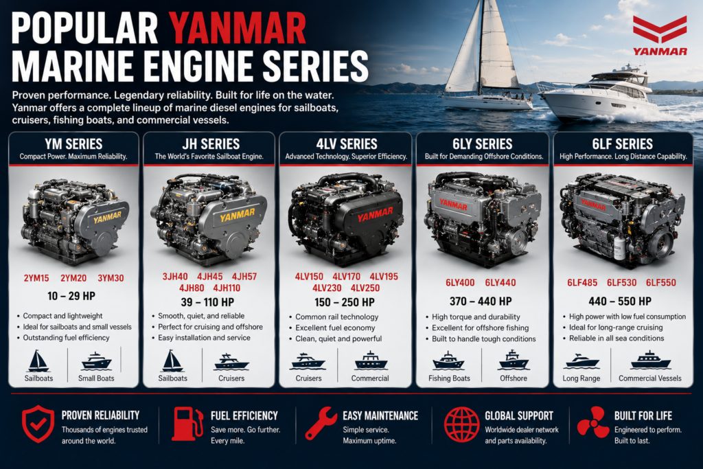 Popular Yanmar Marine Engine Series