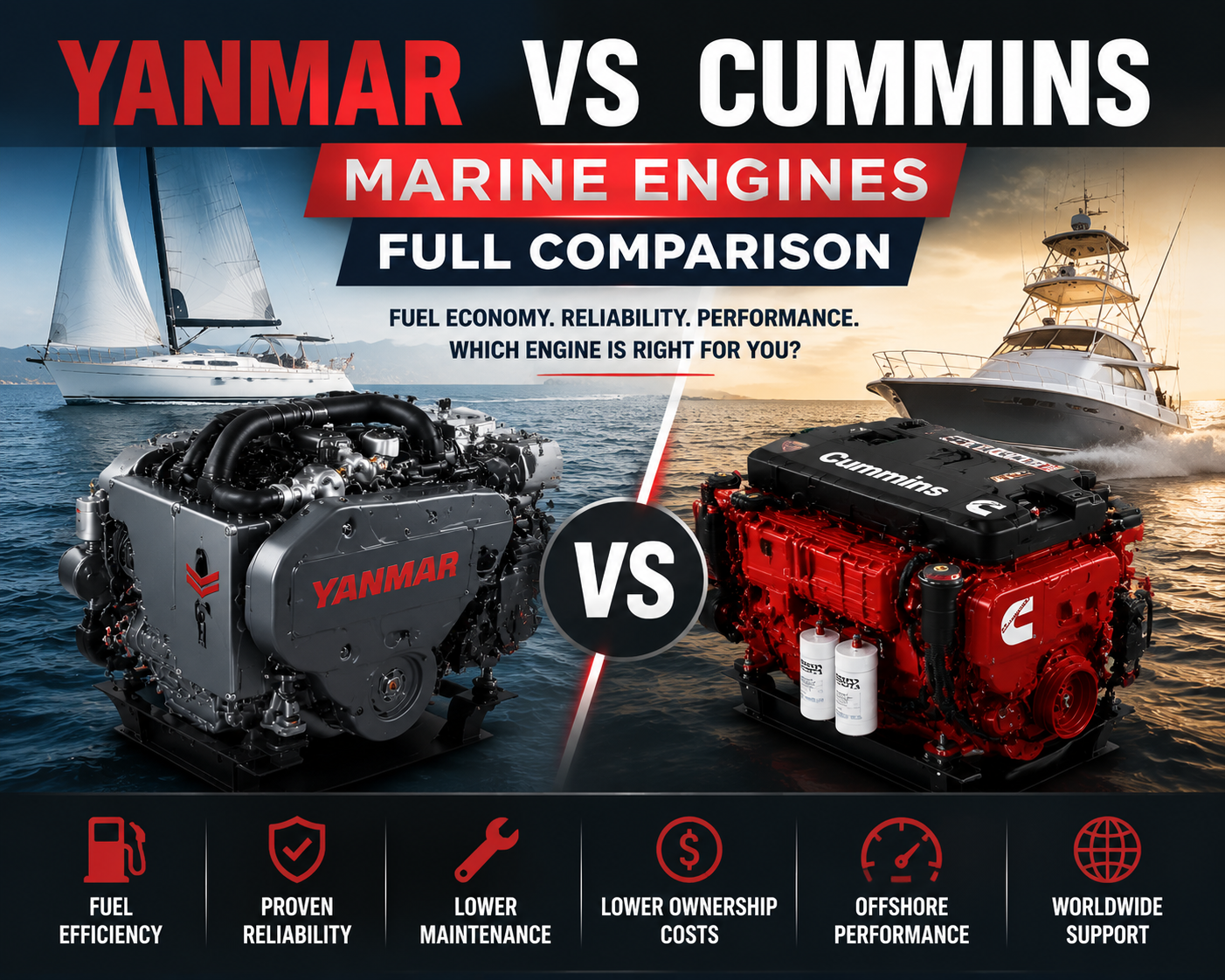 Yanmar vs Cummins Marine Engines Full Comparison